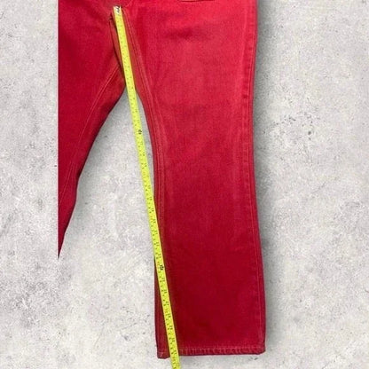 Y2K Plus Size Western Red Bootcut Jeans Women’s Size 20