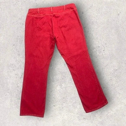 Y2K Plus Size Western Red Bootcut Jeans Women’s Size 20