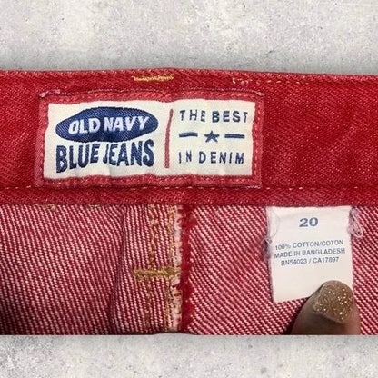 Y2K Plus Size Western Red Bootcut Jeans Women’s Size 20