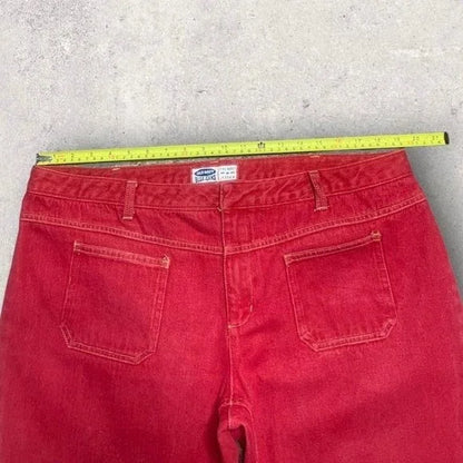 Y2K Plus Size Western Red Bootcut Jeans Women’s Size 20