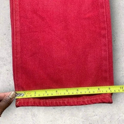 Y2K Plus Size Western Red Bootcut Jeans Women’s Size 20
