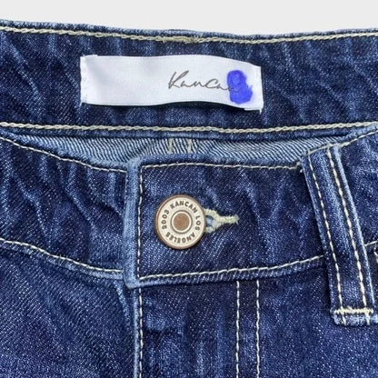 KanCan Distressed Shark Hem Boyfriend Jeans Women's Size 25
