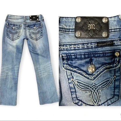 Miss Me Low Rise Light Wash Boot Cut Jeans Women’s Size 25