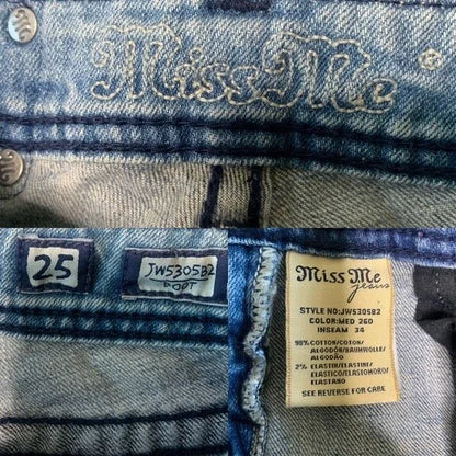 Miss Me Low Rise Light Wash Boot Cut Jeans Women’s Size 25