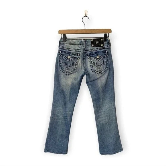 Miss Me Low Rise Light Wash Boot Cut Jeans Women’s Size 25