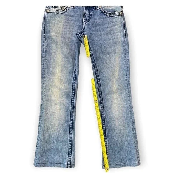 Miss Me Low Rise Light Wash Boot Cut Jeans Women’s Size 25
