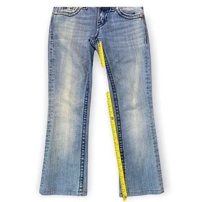 Miss Me Low Rise Light Wash Boot Cut Jeans Women’s Size 25