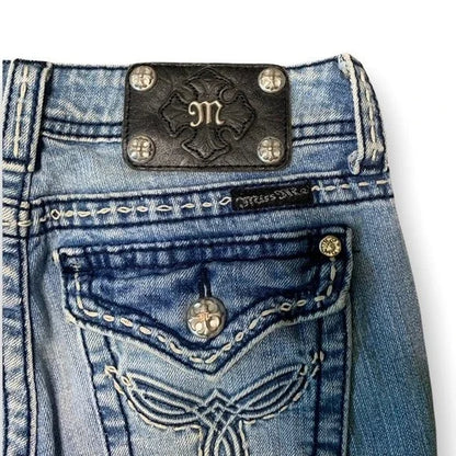 Miss Me Low Rise Light Wash Boot Cut Jeans Women’s Size 25