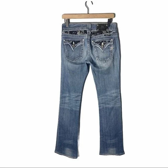 Miss Me Embellished Pocket Boot Cut Jeans Women’s Size 28