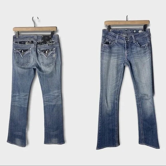 Miss Me Embellished Pocket Boot Cut Jeans Women’s Size 28