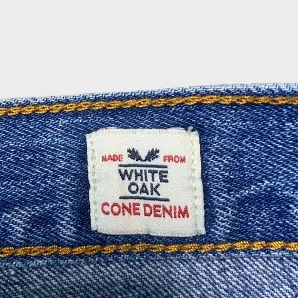Levi’s Button Fly White Oak Cone Denim Raw Hem Skinny Jeans Women’s Size 25