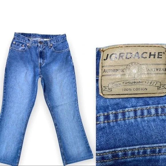 Vintage Jordache Authentic Wide Leg Cropped Jeans Women’s