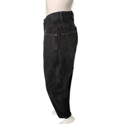 Vintage Gitano High Rise Fitted Women’s Black Tapered Leg Jeans Size 26"