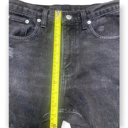Ralph Lauren Polo Jeans Shredded Relaxed Fit Women’s Black Jeans Size 28"