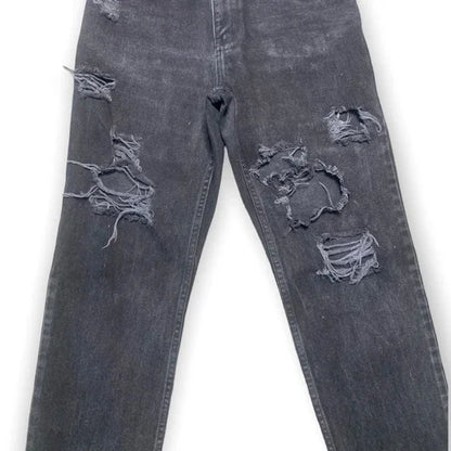 Ralph Lauren Polo Jeans Shredded Relaxed Fit Women’s Black Jeans Size 28"