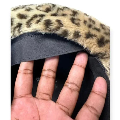 Vintage Bollman Hat Company Doeskin Leopard Print Faux Fur Wool Hat