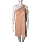 Anthropologie Maeve Striped Marketa One-Shoulder Dress