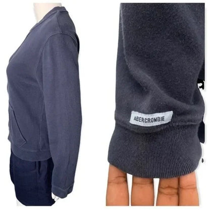 Y2K Abercrombie & Fit Zip Up Blue School Jacket