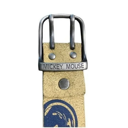 Disney Mickey Mouse Rival Faux Leather Silver Buckle Belt