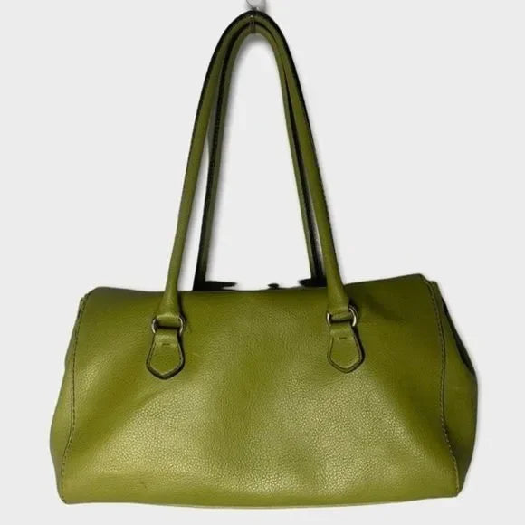 Y2K Faux Leather Green Flap Hobo Shoulder Bag