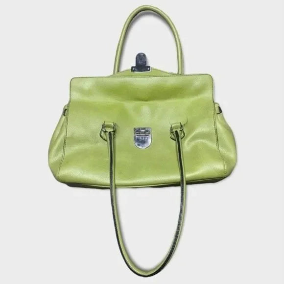Y2K Faux Leather Green Flap Hobo Shoulder Bag