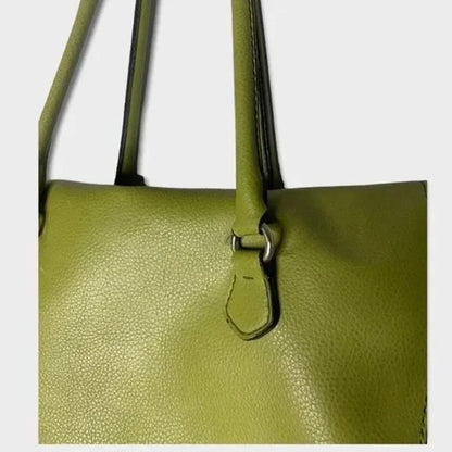 Y2K Faux Leather Green Flap Hobo Shoulder Bag