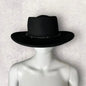 Black Rancher Style Brim Wool Hat