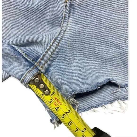 Levi’s Hidden Button Fly Cut Off Raw Hem Shorts