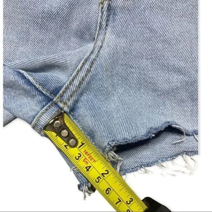 Levi’s Hidden Button Fly Cut Off Raw Hem Shorts