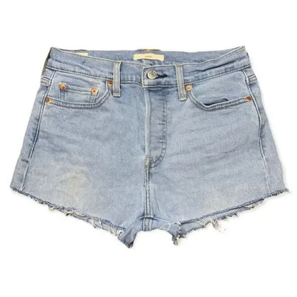 Levi’s Hidden Button Fly Cut Off Raw Hem Shorts