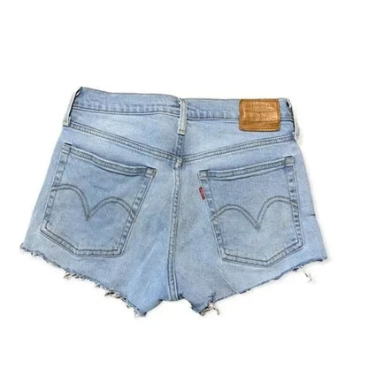 Levi’s Hidden Button Fly Cut Off Raw Hem Shorts