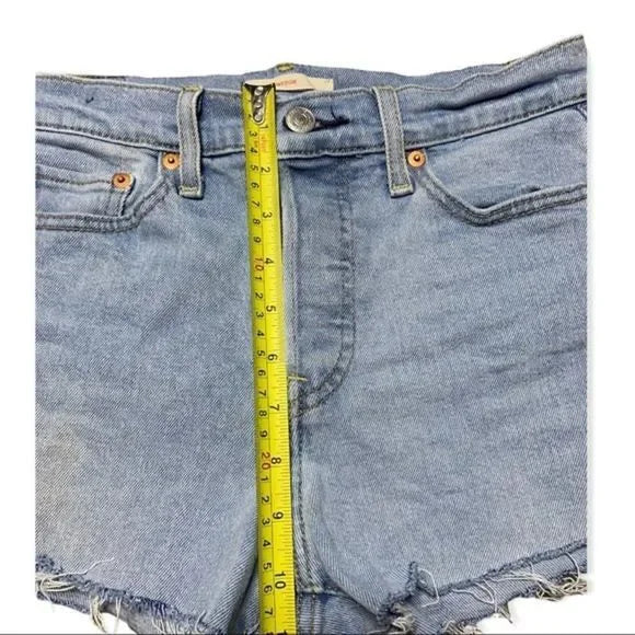 Levi’s Hidden Button Fly Cut Off Raw Hem Shorts