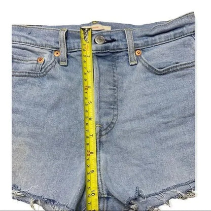 Levi’s Hidden Button Fly Cut Off Raw Hem Shorts