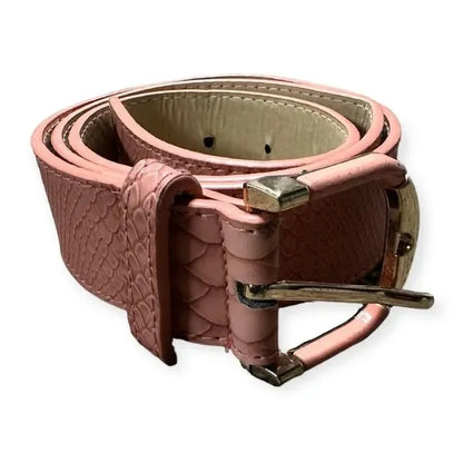 Faux Leather BarbieCore Pink Buckle Belt