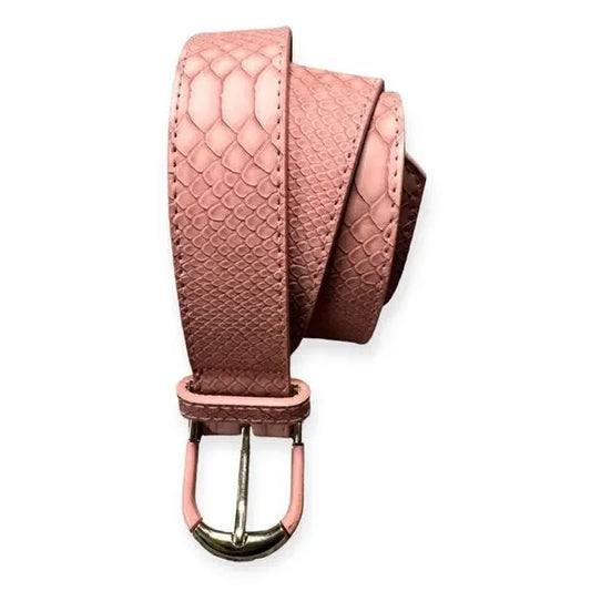 Faux Leather BarbieCore Pink Buckle Belt