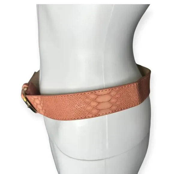 Faux Leather BarbieCore Pink Buckle Belt