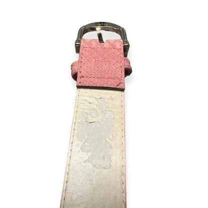 Faux Leather BarbieCore Pink Buckle Belt