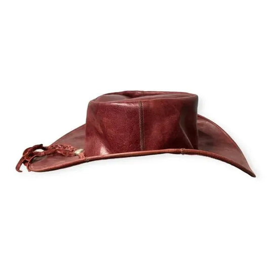 Vintage Leather Rancher Cowboy Hat