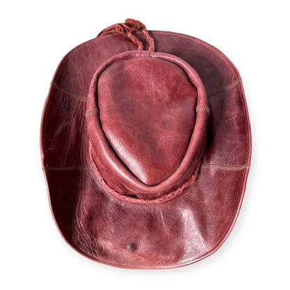 Vintage Leather Rancher Cowboy Hat