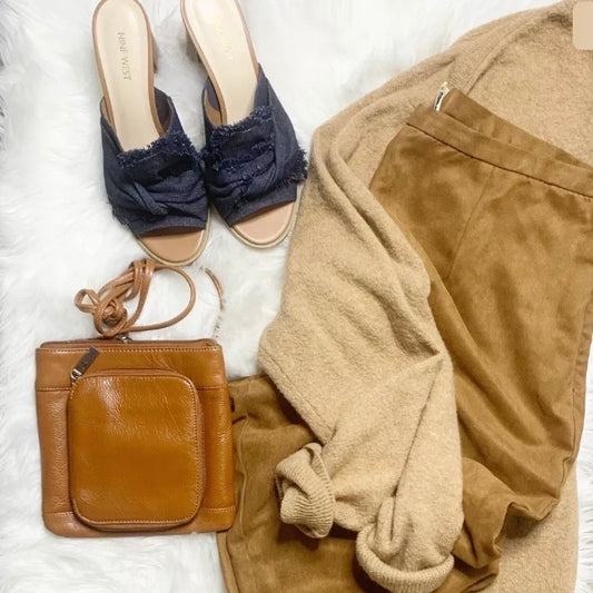 Vintage Cinnamon Brown High Waisted Cropped Pants