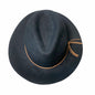 Women's Black Braided Wool Fedora Felt Hat