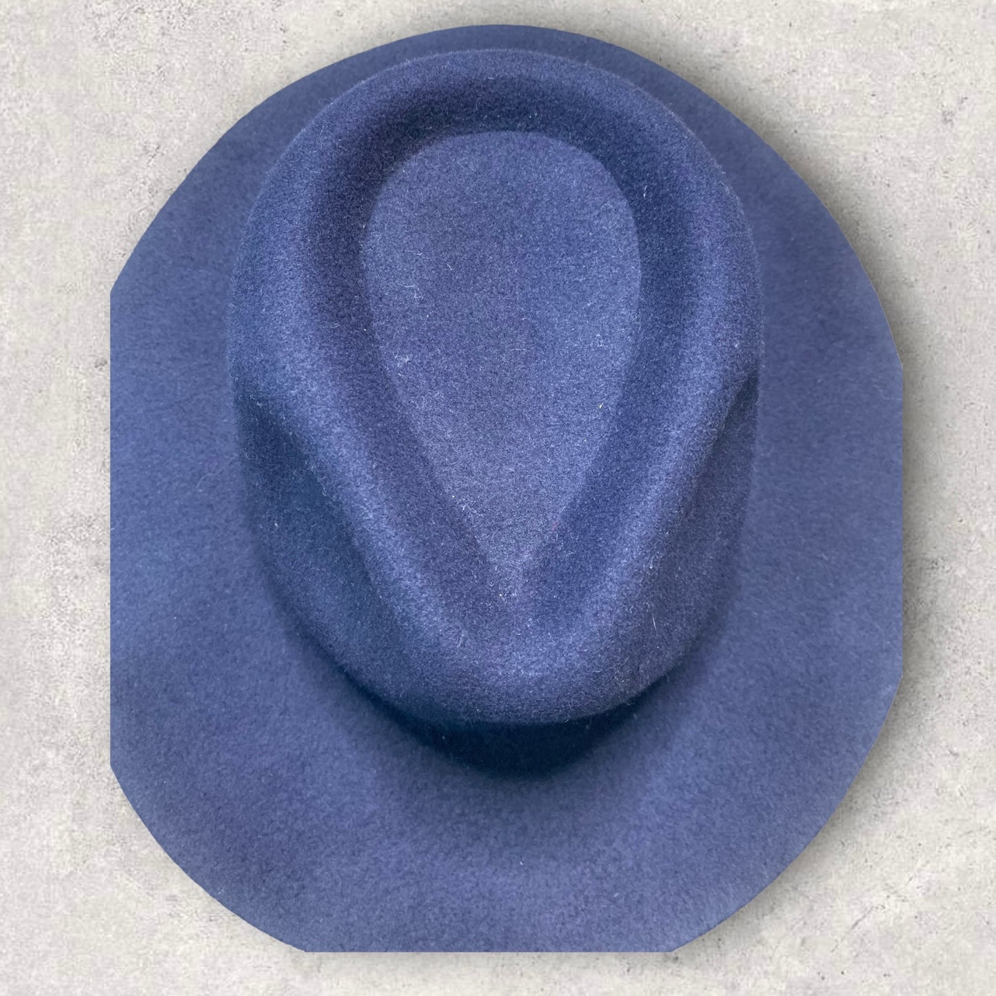 Women’s Wool Midnight Blue Wide Brim Fedora Hat