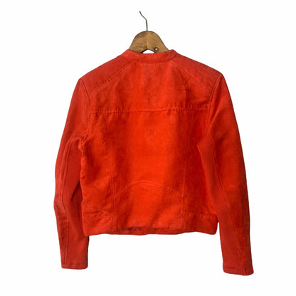 Retro Style Faux Leather Cropped Jacket