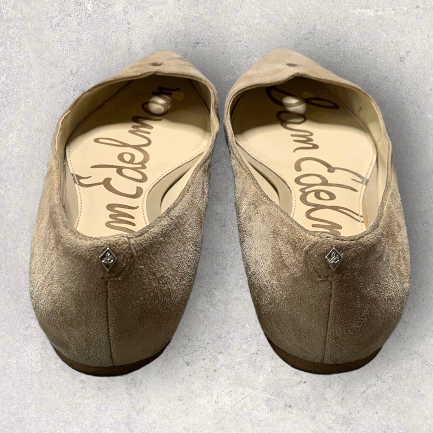 Sam Edelman Suede Oatmeal Ruby Pointed Flats Women’s Size 7.5