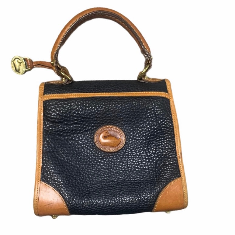 Vintage Dooney & Bourke Pebbled Leather Carpet Bag