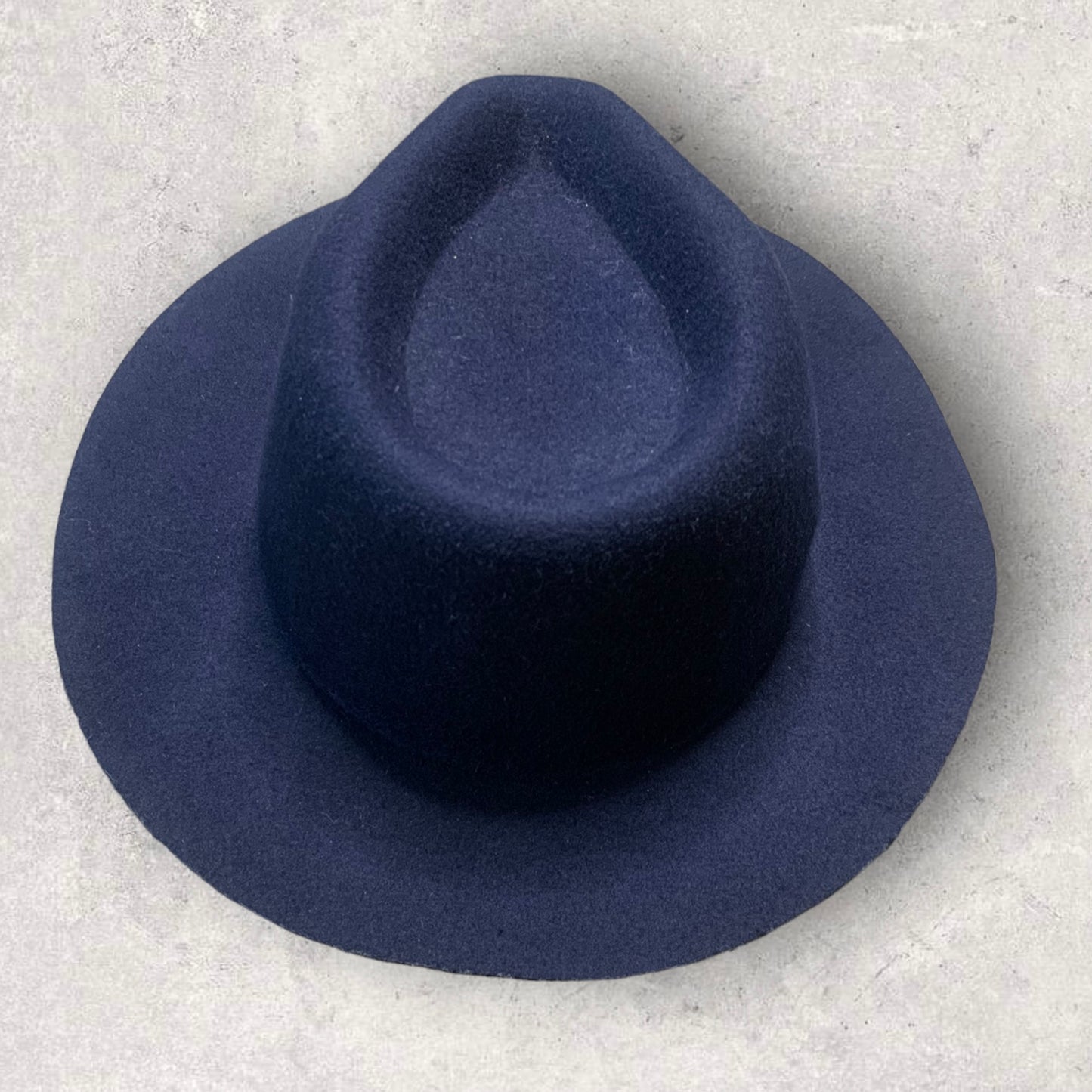 Women’s Wool Midnight Blue Wide Brim Fedora Hat