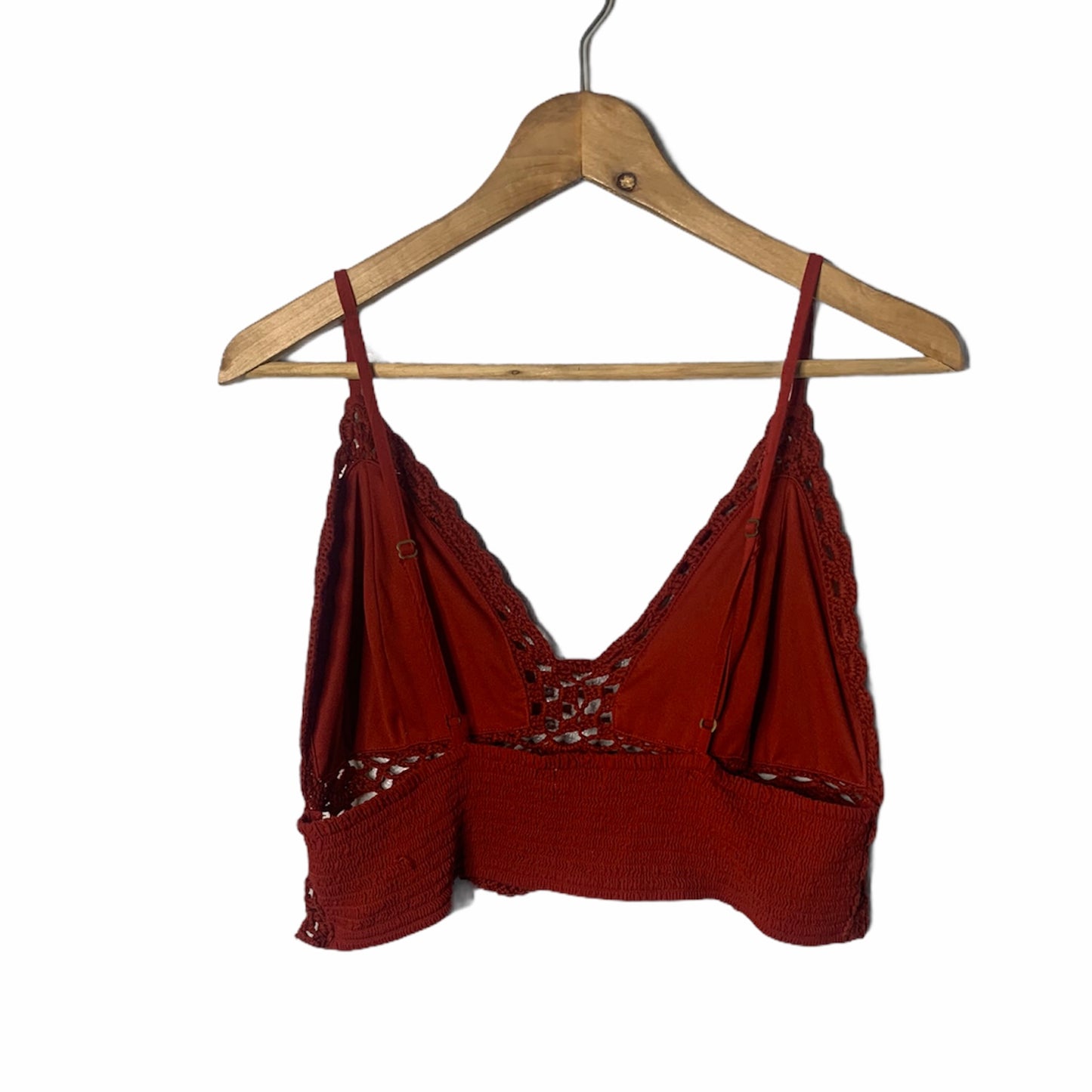 Nya Red Crochet Bandeau Top