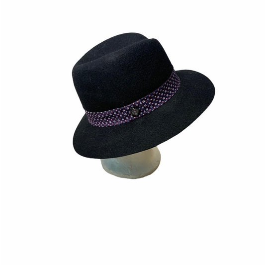 Black Wool Fedora Hat