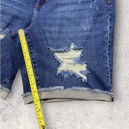J udy Blue Amaya High Rise Distressed Bermuda Shorts Women’s Size 1X