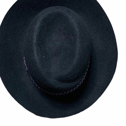 Black Wool Fedora Hat
